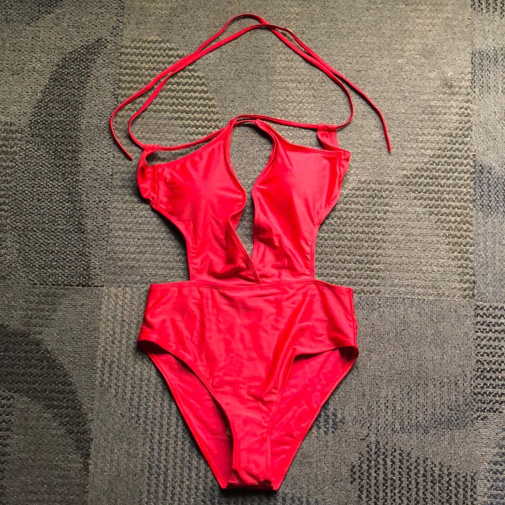 Cherry Red Bathing Suit